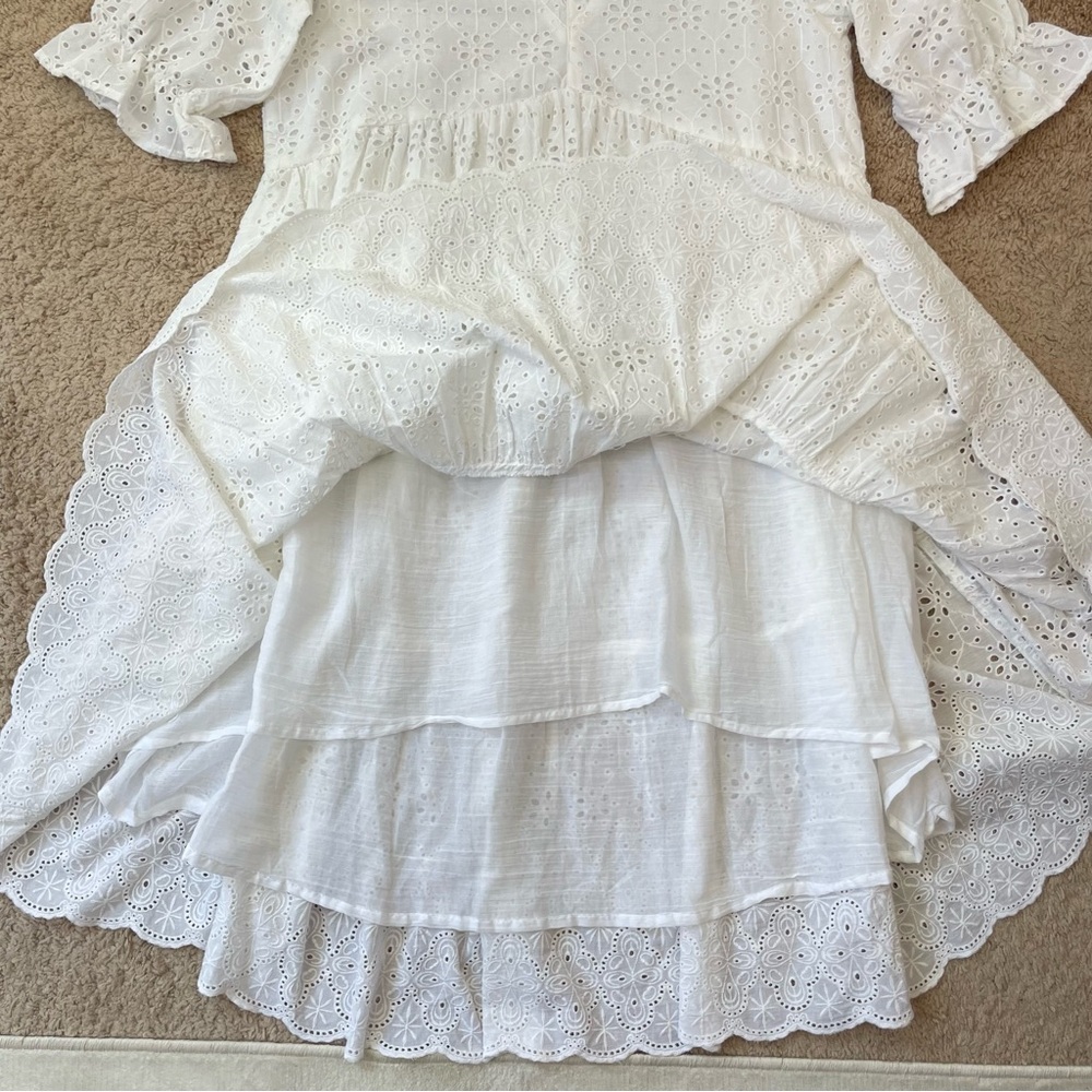 Sundance White Eyelet High-Low Dress - Picture 9 of 16